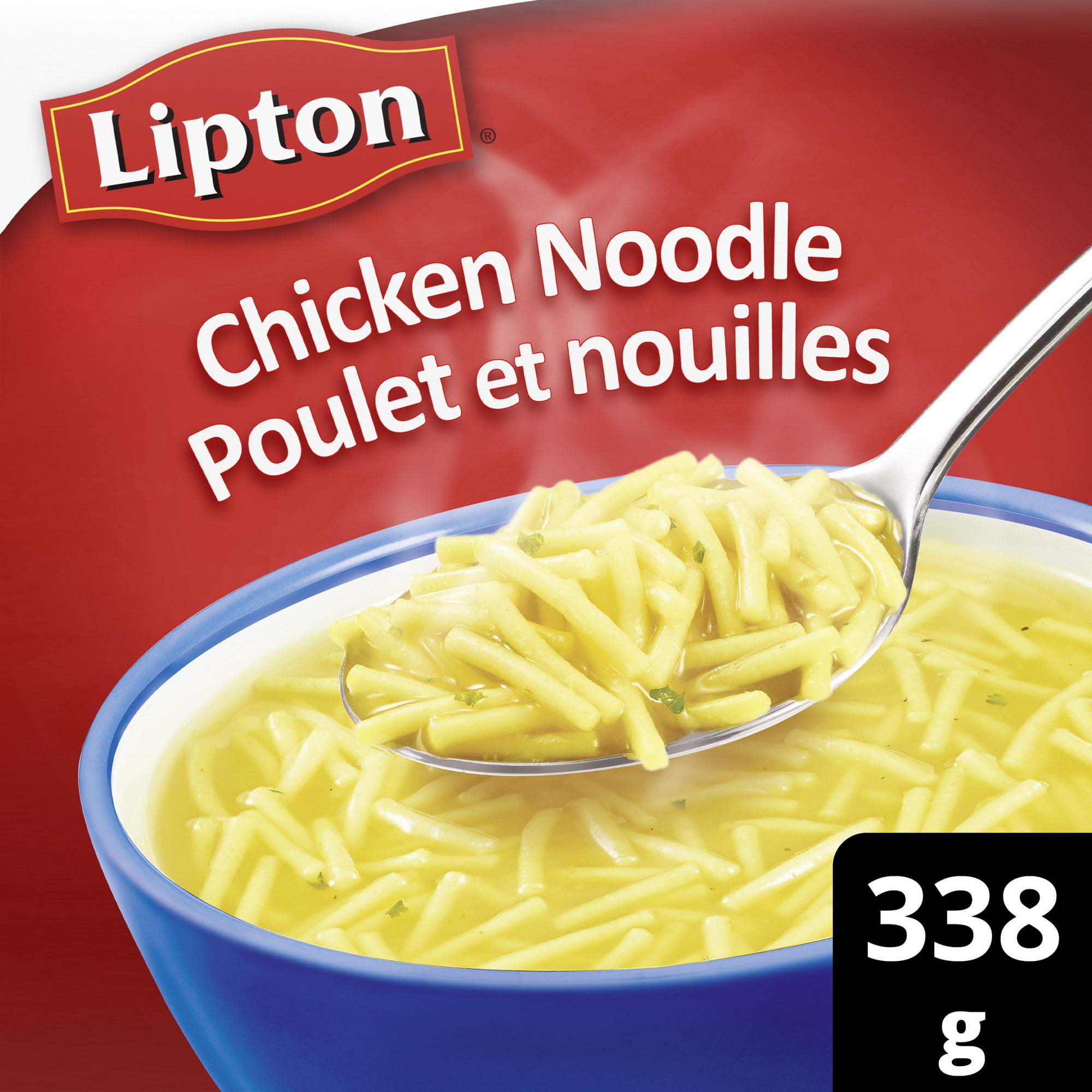Lipton Mélange à Soupe Sec pour une Soupe aux Nouilles Classique Facile et Délicieuse Poulet et Nouilles Faible Teneur en Gras et Sans Arômes Artificiels 338 g