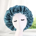 thumbnail image 3 of Neinkie Satin Bonnet Sleep Cap Double Layer Reversible Adjustable Bonnet Cap for Night Sleeping Satin Sleep Cap, 3 of 7