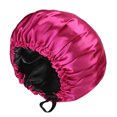 thumbnail image 2 of EGNMCR Reversible Silk Satin Cap For Sleeping, Adaptable Button Silk Satin Hair Cap, Fashionable Double Layer Hair Cap sleeping cap, 2 of 6