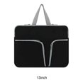 thumbnail image 2 of Xingzhi Housse d'Ordinateur Portable Imperméable Étui d'Ordinateur Sac Portable Pochette Pochette de Transport Protecteur Réutilisable Compartiments Rangement d'Affaires Noir 13 Pouces, 2 of 9