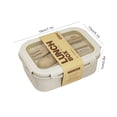 thumbnail image 2 of Dvkptbk Lunch Box Straw Japanese Style Bento Box Popular Student Lunch Box Plastic Microwave Oven Lunch Box Low Lunch Box for Office Workers Camping Essentials, 2 of 9