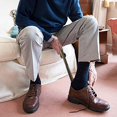 thumbnail image 4 of Long Handle Wooden Shoe Horn With Base For Easy On Shoe Removal Durable Shoe Helper For Entryway Living Room, 4 of 4