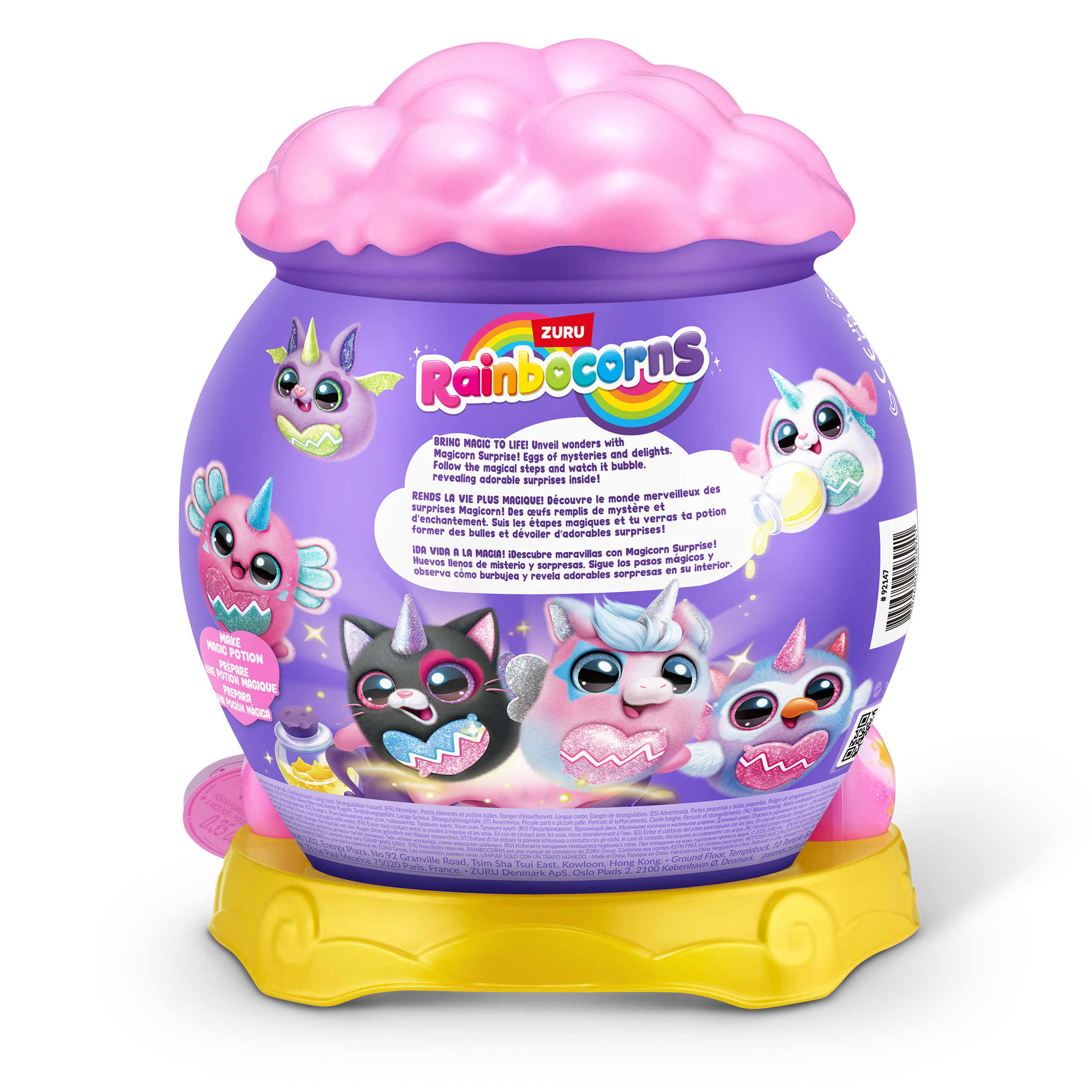 Rainbocorns Magic Potion Surprise Series 1 de ZURU – Peluche Surprise magique avec Booboocorn à collectionner, bijoux à faire soi-même et accessoires créatifs, jouet pour filles (3 ans et plus).