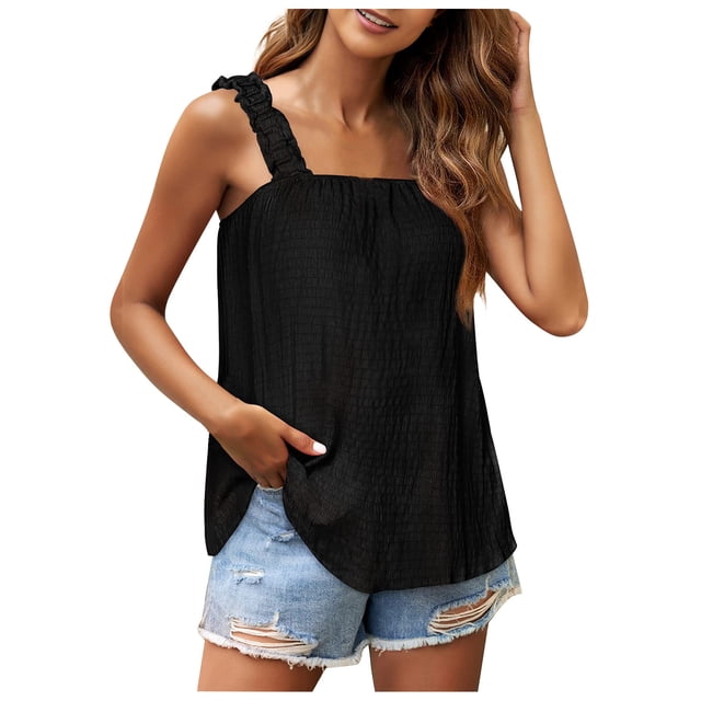 Birdeem Blouse Sans Manches Ample Confortable pour Femmes, Hauts Décontractés