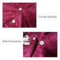 thumbnail image 2 of coat Winter Plus Velvet Sports Winter Cute Cats Ears Hooded Irregular Hem Buttons Jacket Fleece Coat - Army Green / L, 2 of 9