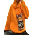 thumbnail image 3 of LUXUR Hommes Sweat à Capuche Manches Longues Casual Hiver Orange S, 3 of 3