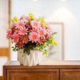 thumbnail image 1 of Boovnll Simulation Flower Set Ceramic Vase Rose Simulation Plant Pot Home Decoration Fake Flower Pot Fake Flowers Artificial Flowers, 1 of 6
