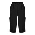 thumbnail image 5 of Yanlir Pantalon de Travail Mode pour Femme à Multiples Poches, Léger, Randonnée, Jogging, Plein Air, Pantalon de Rue pour Voyage, Sports et Actif (Noir, G), 5 of 5