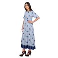thumbnail image 2 of Moomaya Robe Kurti Tunique Longue Ligne A pour Femmes, Manches au Coude, Kurti Décontractée Imprimée, 2 of 5
