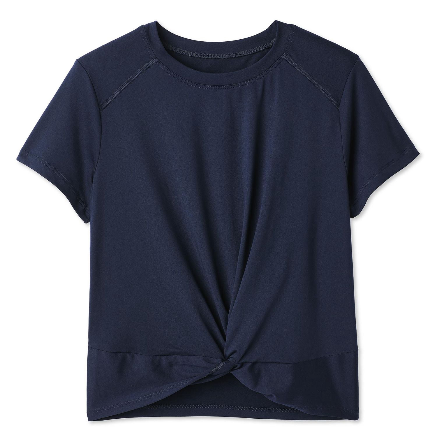 Athletic Works Girls' Front Knot T-Shirt