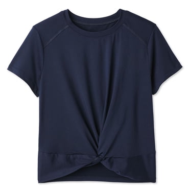 Athletic Works Girls' Front Knot T-Shirt