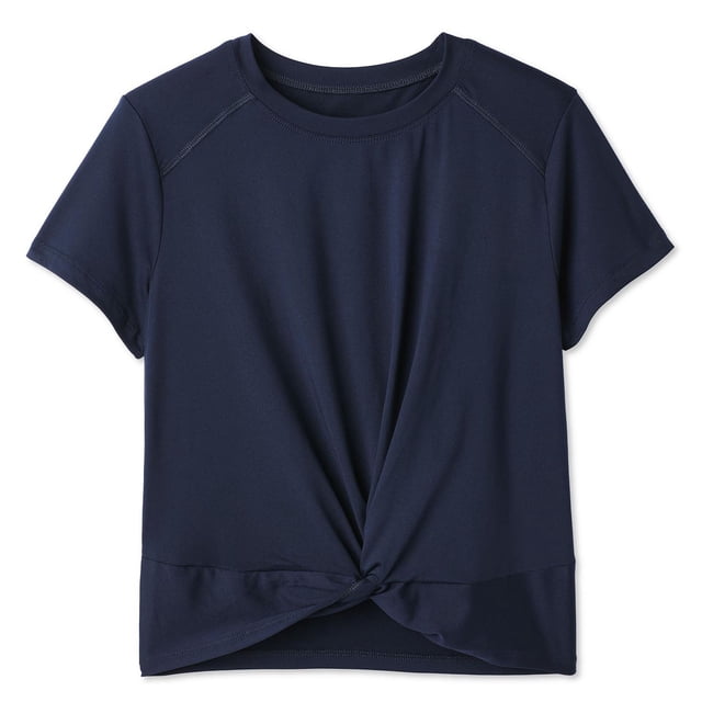 Athletic Works Girls' Front Knot T-Shirt