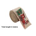 thumbnail image 2 of Vaidha Christmas Wired Ribbon Snowman Santa Claus Xmas Tree Truck Ribbon Plaids Xmas Decorative Gift Wrapping Ribbon For DIY Crafts Wreath Bow, 2 of 3