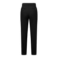 thumbnail image 5 of Pantalon Homme Décontracté Mynx Ceinture Extensible Cachée Coupe Classique devant Plissé Pantalon Chino Noir m, 5 of 5