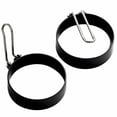 thumbnail image 2 of RRJ Stainless Steel Omelet Ring , Non Stick Pancake Egg Ring, Circular Omelet Maker Container With Handle, Iron Spray Coated Cooking Tool for Breakfast Kitchen, 2 of 5