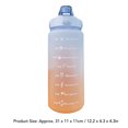 thumbnail image 3 of Sports Water Bottle, Leakage Proof Portable Gradient Color Straw Drinking Bottle 2000ml One Click Open with Handle for Hiking for Running Purple,Light Blue,Light Green,Pink, 3 of 7