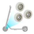 thumbnail image 4 of Durable 3PCS Motor Gear, 36 Tooth Gear, Professional Electric Scooter Equipment Tool Accessory Electric Bicycle, 4 of 8