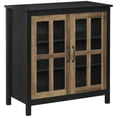 thumbnail image 1 of HOMCOM Buffet de Cuisine avec Portes en Verre Armoire Buffet Armoire d'Accent, 1 of 10