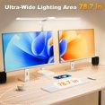 thumbnail image 3 of LED Desk Lamp for Office Home, Height Adjustable Architect Desk Light with USB Adapter, Stepless Dimming 50 Lighting Modes, Eye Caring Double Head Computer Desk Lamp for, 3 of 7