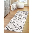 thumbnail image 1 of ECARPET Washable Abstract Striped Area Rug & Runner for Living Room, Bedroom, Hallway, 1 of 9