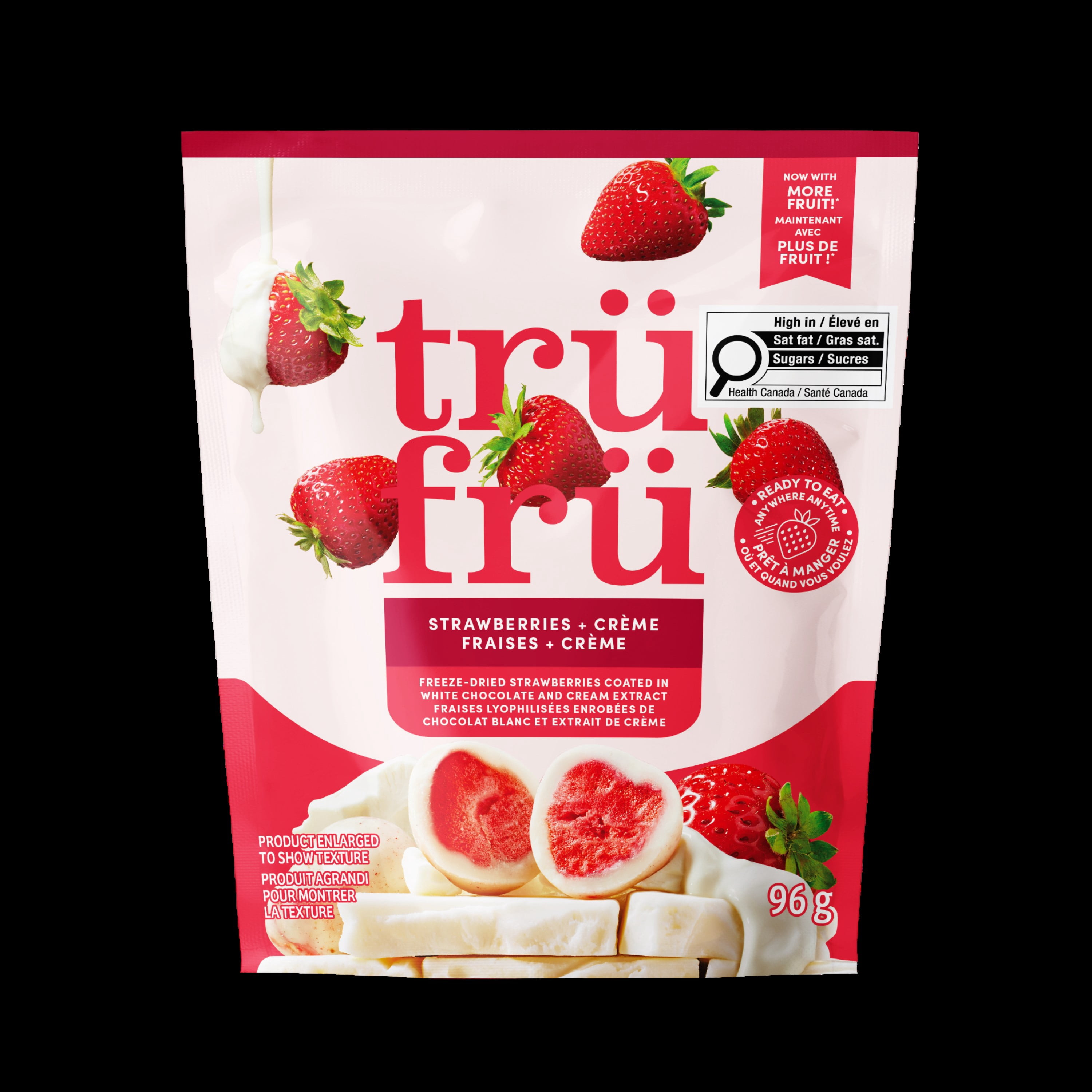 Fraises lyophilisées à la crème Trü Frü, 96 g