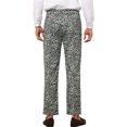 thumbnail image 3 of INSPIRE CHIC Printed Pants for Men's Straight Fit Leopard Printed Trousers 38 Gray, 3 of 5