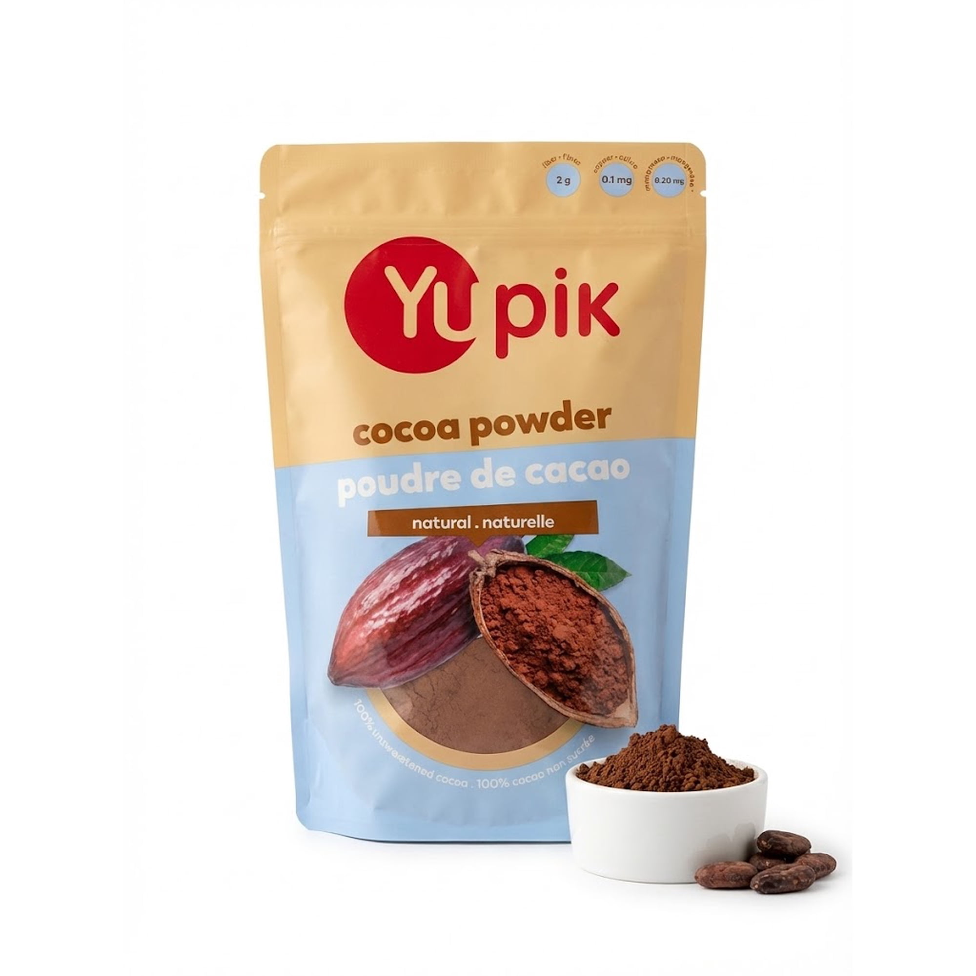 Yupik Natural Cocoa Powder – 700 g | Premium Baking Cocoa | Rich