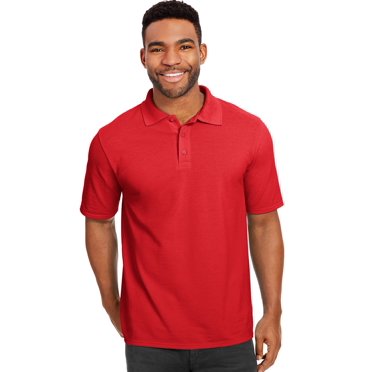 Hanes pour Hommes FreshIQ Polo Piqué X-Temp, 3TG, Marine