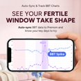 thumbnail image 3 of Easy@Home Bluetooth Basal Thermometer: Smart BBT for Ovulation with Large Backlit LCD Screen with Premom APP Support, Pink, 3 of 8