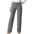 thumbnail image 1 of ohmzyzo Pantalon Droit à Poches Polyvalent et Confortable pour Femmes, 1 of 7