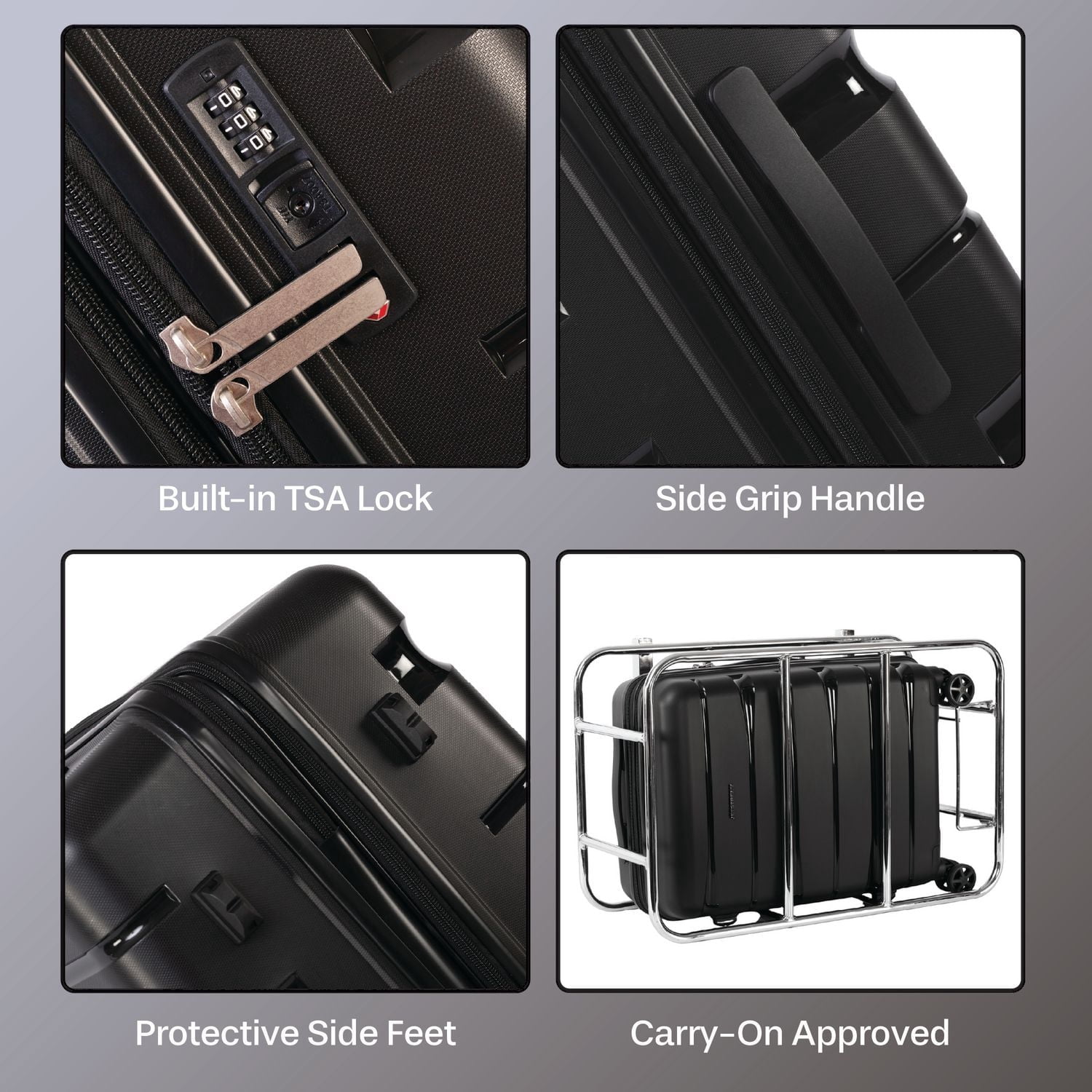 JetStream® Valise Rigide Cabine : Bagage à Main de 20 po Extensible Avec Roues Pivotantes