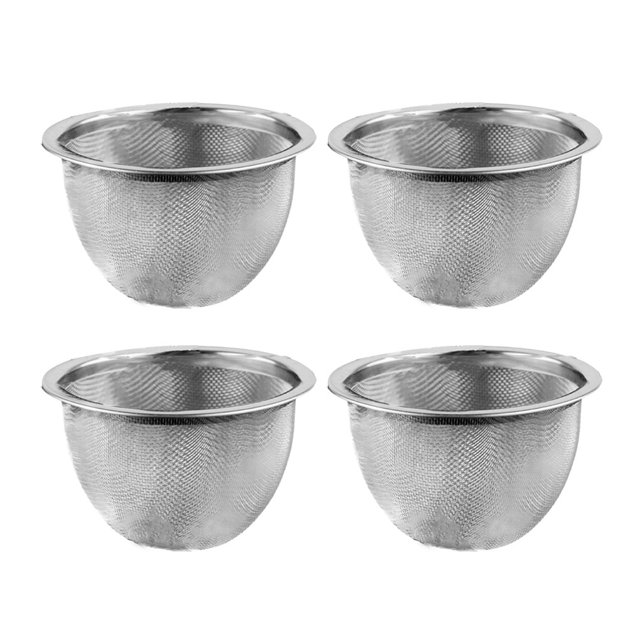 tredstone 4pack/lot Exquisite And Practical Stainless Steel Tea Filter For Tea Enthusiasts Stainless Steel Tea Strainer 7.8 *5cm 1Set