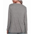 thumbnail image 4 of Yuyuzo Womens Sweatshirts Tops V Neck Long Sleeve Straight Line Pullover Fall Casual Sweatshirt Solid Color, 4 of 7