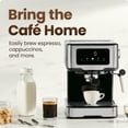 thumbnail image 2 of Chefman CraftBrew Espresso Machine w/ Steam Wand and Touch Controls – Stainless Steel, 2 of 7