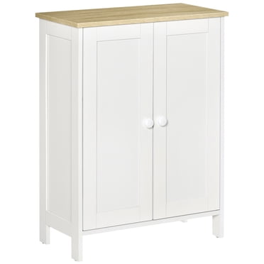 HOMCOM Storage Cabinet with 2 Doors, 2 Adjustable Shelves for Living Room