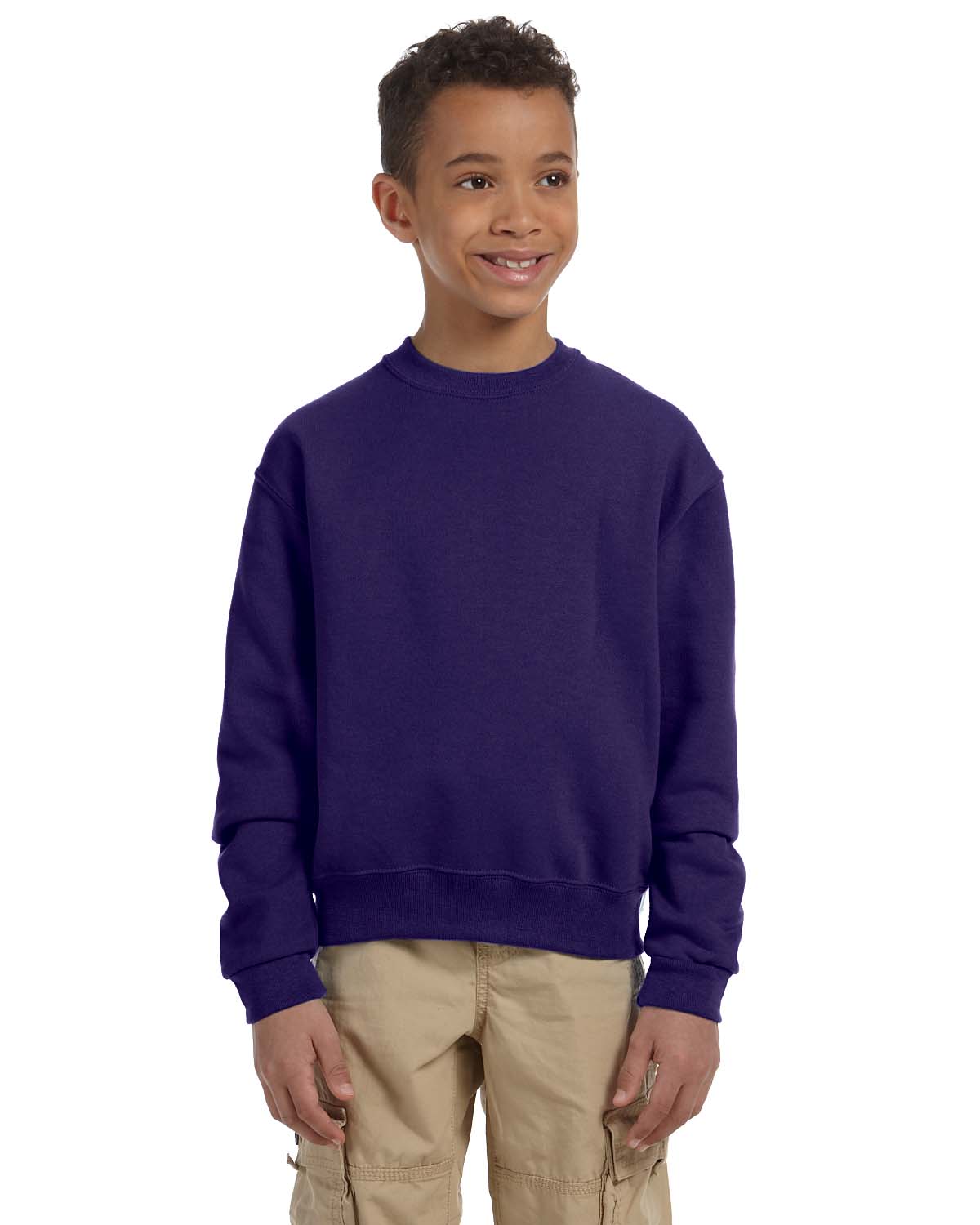 Jerzees Big Boy's NuBlend Seamless Ribbed Crewneck Sweatshirt, Style 562B