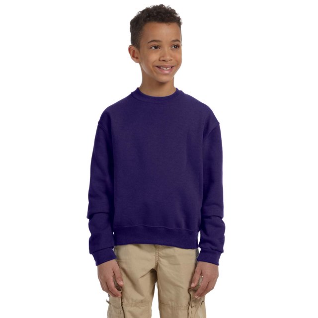 Jerzees Big Boy's NuBlend Seamless Ribbed Crewneck Sweatshirt, Style 562B