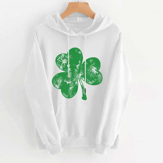Pantalons pour Femmes Imprimé Saint-Patrick Décontracté Manches Longues Sweat à Capuche Ample Saint-Patrick