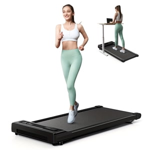 Pad de marche avec Incline, 2,5HP sous tapis de bureau pour la maison & Bureau, 2-in-1 Marche compacte & Jogging Machine avec télécommande & LED Affichage