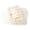 thumbnail image 1 of Milaget ' Beaded Waist Chain Waistband Bridal Square Buckle, 1 of 7