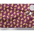 thumbnail image 2 of Soimoi Velvet Fabric Cup,Plate & Chick Cartoon Printed Craft Fabric by the Yard 58 Inch Wide, 2 of 3
