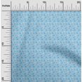 thumbnail image 2 of oneOone Polyester Spandex Light Blue Fabric Leaves Craft Projects Decor Fabric Printed By The Yard 56 Inch Wide, 2 of 4