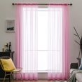 thumbnail image 1 of Kitchen Curtains Sheer Length Sheers Curtains Bathroom Small Window Solid Voile Short Curtains, 1 of 2