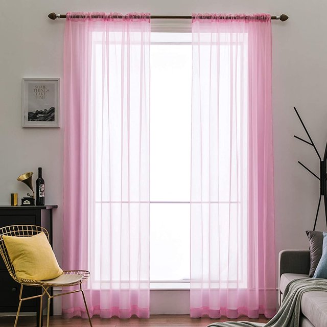 Kitchen Curtains Sheer Length Sheers Curtains Bathroom Small Window Solid Voile Short Curtains