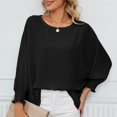 thumbnail image 3 of Birdeem Mode Hauts pour Femmes Manches Longues Col Rond Blouse Chemise T-Shirt Hauts, 3 of 8