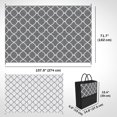 thumbnail image 3 of Outsunny Tapis d'Extérieur Imperméable, 6 Pieds x 9 Pieds Gris et Blanc en Filet, 3 of 10
