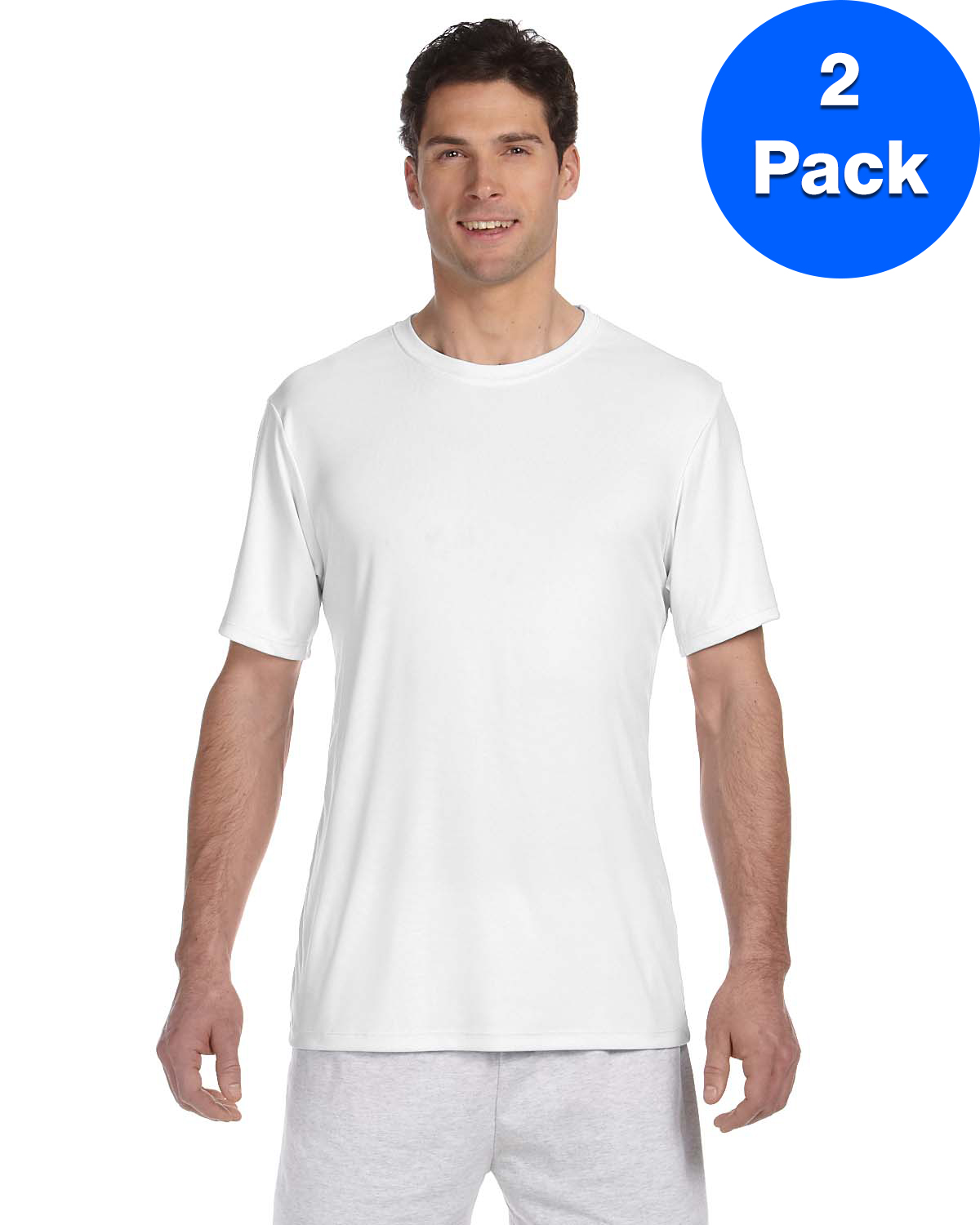 Hanes T-Shirt Homme Cool DRI avec FreshIQ - 4820 (Lot de 2)