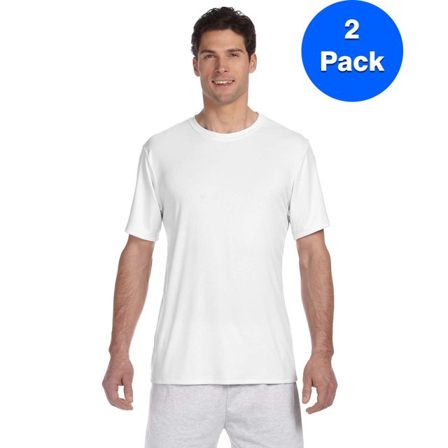Hanes T-Shirt Homme Cool DRI avec FreshIQ - 4820 (Lot de 2)