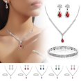 thumbnail image 3 of YSABOXY Women's Jewelry Set Necklace, Bracelet, Earring #Ring# Set', 3 of 5
