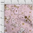 thumbnail image 2 of oneOone Polyester Spandex Light Pink Fabric Butterflies Sewing Material Print Fabric By The Yard 56 Inch Wide-NC, 2 of 5